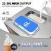 KFFKFF Commercial Ice Cream Maker, 22-30L/H Yield, 2200W Countertop Soft Serve Machine w/ 2x6L Hopper 2L Cylinder LCD Panel Puffing Shortage Alarm, Frozen Yogurt Maker for Restaurant Snack Bar. - Image 8