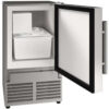 UACR014-BS01A U-line 14" ADA Undercounter Ice Maker with Crescent Ice and Reversible Hinge - Black - Image 2