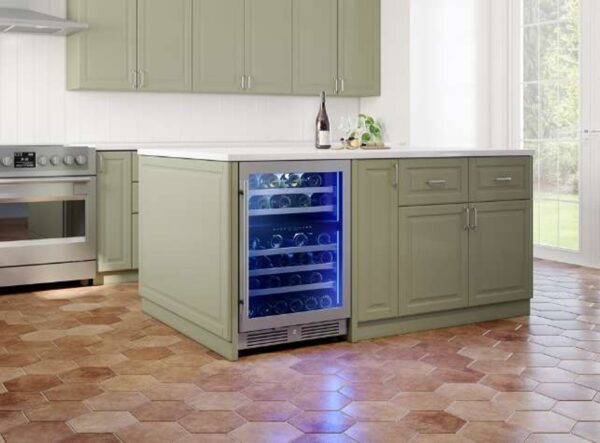 PRW24C02CG Zephyr Presrv 24" Dual Zone Wine Cooler with Touch Controls and Reversible Hinge - Stainless Steel - Image 2