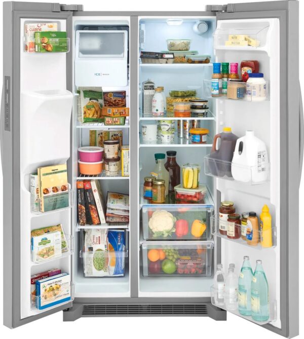 FRSS2623AS Frigidaire 36" 25.6 cu. ft. Side by Side Refrigerator with External Water Dispenser - Stainless Steel - Image 5