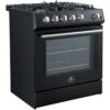 FFSGS111630BLK Forno Espresso 30" Slide-In Gas Range with 4 Elements and ConvectionOven - Black - Image 3