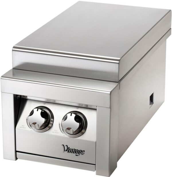 VSB2GL Vintage 14" Built In Gas Double Side Burner - Liquid Propane - Stainless Steel - Image 2