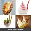 VEVOR Commercial Ice Cream Machine 20-28L/H Soft Serve with LED Display Auto Clean 3 Flavors 2200W,Silver - Image 2