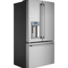 Package CAFEMW1 - Cafe Appliance Package - 4 Piece Appliance Package with Gas Range - Matte White with Brushed Bronze Hardware - Image 8