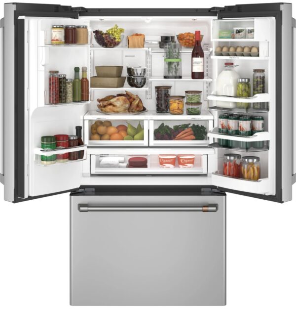 Package CAFEMW2 - Cafe Appliance Package - 4 Piece Appliance Package with Electric Range - Matte White with Brushed Bronze Hardware - Image 9