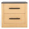 Abbianna Black Marble Top Nightstand