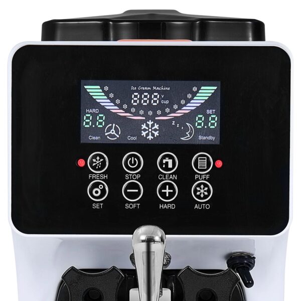 VEVOR Commercial Ice Cream Maker Single Flavor 10-15.2L /2.7-4Gal Per Hour Soft-Serve Ice Cream Machine with LCD Panel, Stainless Steel - Image 7