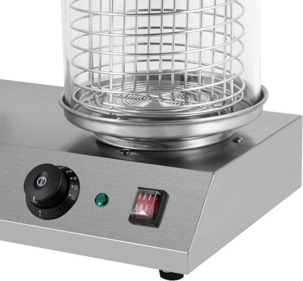 Commercial Hot Dog Machine, 110V Bun Warmer Machine Hot Dog Steamer Hotdog Machine with Bun Warmer Hot Dog Warmer Independent Dual Control for Home, Fried Chicken Restaurants, Snack Bars - Image 4