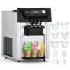 2200W Commercial Ice Cream Machine, 2+1 Flavors Soft Serve Ice Cream Maker, 5.3 to 7.4Gal per Hour Countertop Ice Cream Machine for Home Snack Bar, Auto Clean - Image 20