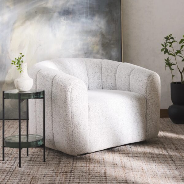 Demetri Boucle Swivel Chair - Image 10
