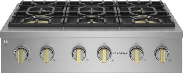 ZGU366NTSS Monogram 36" Gas Rangetop with 6 Burners - Natural Gas - Stainless Steel - Image 2