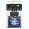 2200W Commercial Ice Cream Machine, 2+1 Flavors Soft Serve Ice Cream Maker, 5.3 to 7.4Gal per Hour Countertop Ice Cream Machine for Home Snack Bar, Auto Clean - Image 13