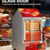 Hot Dog Steamer - 2 Tiers Electric Hot Dog Steamer with Bun Warmer 27 L/24.52 QT, Visuable Glass Slide Doors Suit for 175 Hot Dogs and 40 Buns - Image 5