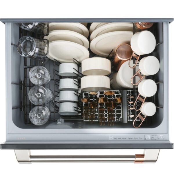 CDD420P2TS1 Cafe 24" Top Control Double Drawer Dishwasher with Knock to Pause - 49 dBA - Stainless Steel with Brushed Stainless Steel Handles - Image 6