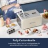 AIRMSEN 2.1 Qt Ice Cream Maker, No Pre-Freezing Electric Ice Cream Machine with Compressor and LCD Timer for Gelato, Frozen Yogurt, Sorbet, White - Image 9