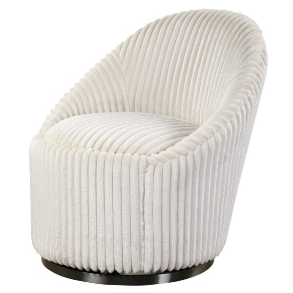 Crue White Swivel Chair - Image 5