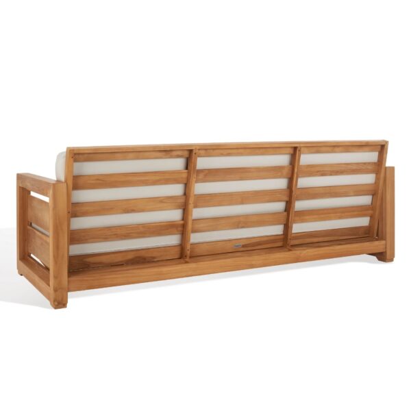 Guadeloupe Outdoor Brazilian Teak 3-seat Sofa - Image 3