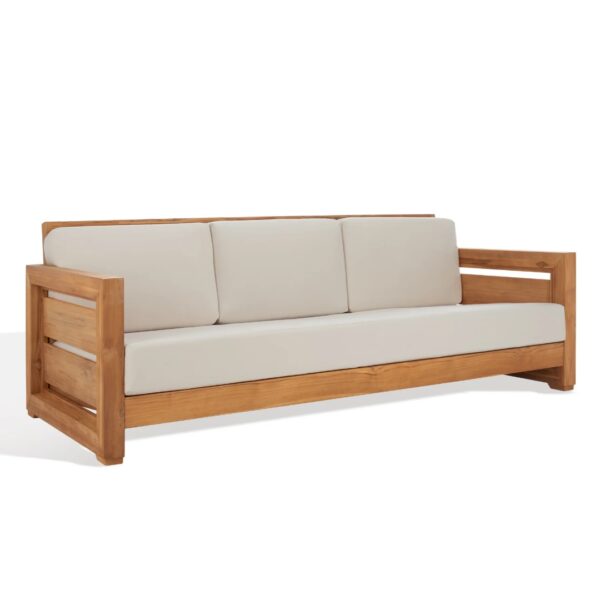 Guadeloupe Outdoor Brazilian Teak 3-seat Sofa - Image 2