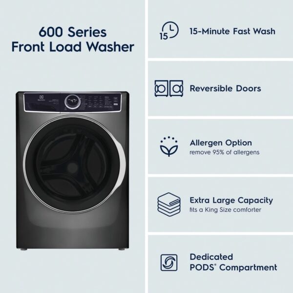 Package ELE76ATE - Electrolux Appliance Laundry Package - Front Load Washer with Electric Dryer - Titanium - Image 2