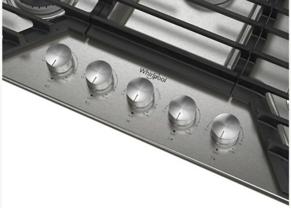 WCGK7030PS Whirlpool 30" Gas Cooktop with 5 Burners - Stainless Steel - Image 4