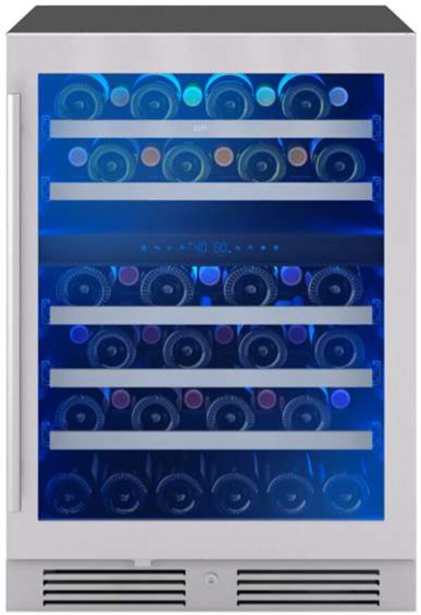 PRW24C02CG Zephyr Presrv 24" Dual Zone Wine Cooler with Touch Controls and Reversible Hinge - Stainless Steel