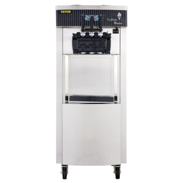 KFFKFF 2200W Commercial Soft Ice Cream Machine 3 Flavors 5.3 to 7.4Gallons per Hour Auto Clean LED Panel Perfect for Restaurants Snack Bar supermarkets 2200W - Image 2