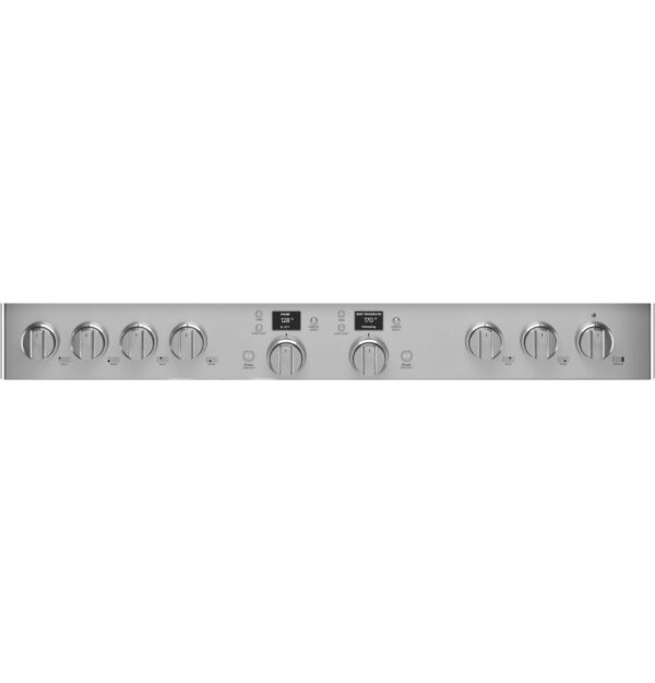 C2Y486P4TW2 Cafe 48" Dual-Fuel Range with 6 Burners and Griddle - Matte White with Brushed Bronze Handles and Knobs - Image 5