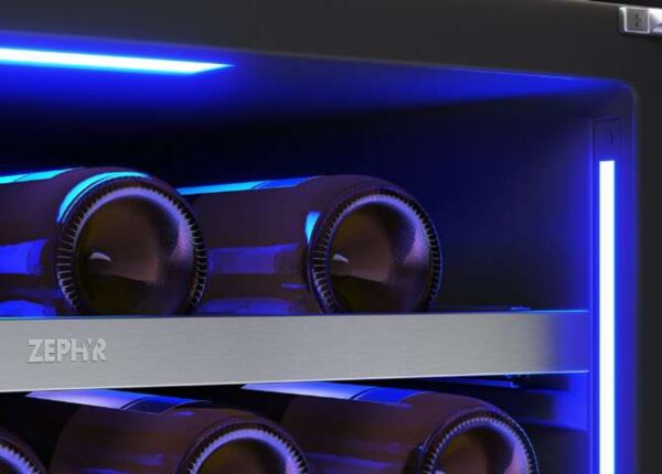 PRW24C02CG Zephyr Presrv 24" Dual Zone Wine Cooler with Touch Controls and Reversible Hinge - Stainless Steel - Image 3