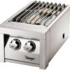 VSB2GL Vintage 14" Built In Gas Double Side Burner - Liquid Propane - Stainless Steel