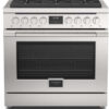 F4PDF366S1 Fulgor Milano 36" Dual Fuel Range with 6 Sealed Burners - Stainless Steel