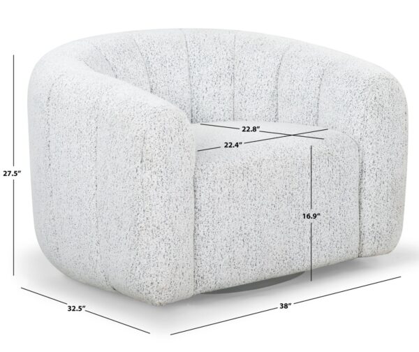 Demetri Boucle Swivel Chair - Image 12