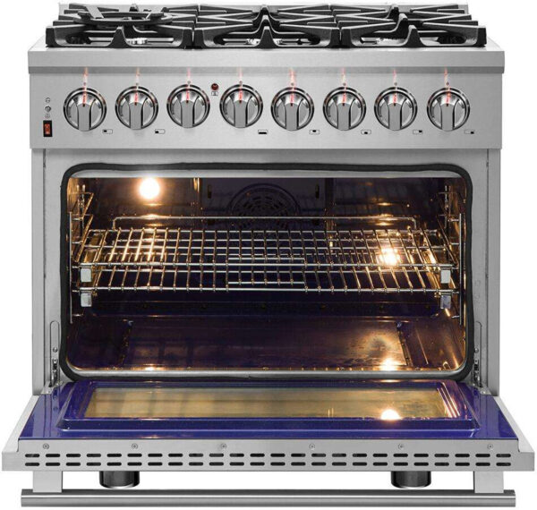 FFSGS612536 Forno 36" Dual Fuel Range 6 Sealed Burners Pro Style Alta Qualita - Stainless Steel - Image 3