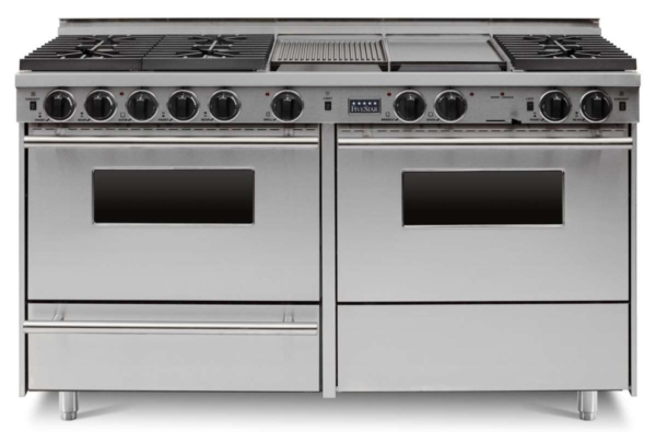 TTN6397BW FiveStar 60" Dual-Fuel Convection Range with 6 Sealed Burners Griddle Grill and Double Oven - Natural Gas - Stainless Steel